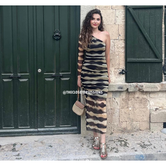 ZARA BLOGGER FAVE!!! Asymmetric Midi Dress NWT LAST ONE!!! - Picture 11 of 16